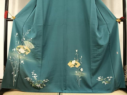 平和屋着物●訪問着　作家物　地紙花文　暈し染め　正絹　逸品　AABL8442fy