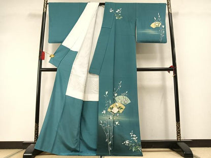 平和屋着物●訪問着　作家物　地紙花文　暈し染め　正絹　逸品　AABL8442fy
