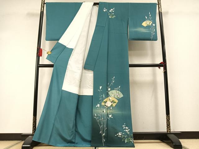 平和屋着物●訪問着　作家物　地紙花文　暈し染め　正絹　逸品　AABL8442fy