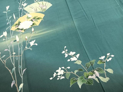 平和屋着物●訪問着　作家物　地紙花文　暈し染め　正絹　逸品　AABL8442fy