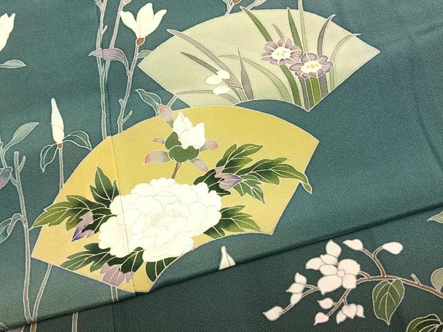 平和屋着物●訪問着　作家物　地紙花文　暈し染め　正絹　逸品　AABL8442fy