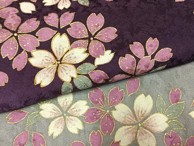 平和屋着物●豪華振袖　駒刺繍　舞桜文　暈し染め　金彩　正絹　逸品　AABL8447fy