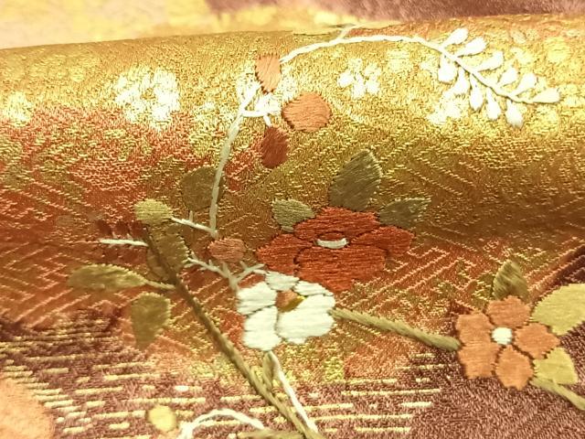 平和屋着物●創業460年・千總　訪問着　絞り　刺繍　草花文　金彩　松坂屋扱い　正絹　逸品　未使用　AABL8449fy