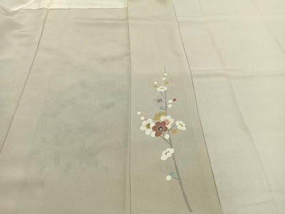 平和屋着物●訪問着　作家物　枝花文　暈し染め　正絹　逸品　AABL8450fy