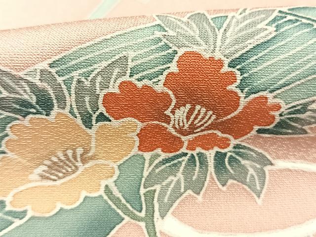 平和屋着物●訪問着　友禅　枝花文　正絹　逸品　AABL8455fy