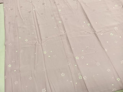 平和屋着物●振袖用長襦袢　無双仕立て　舞桜文　正絹　逸品　AABL8464fy