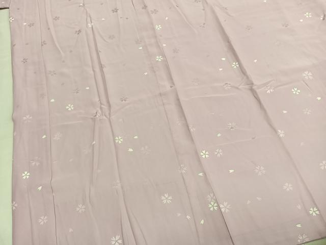平和屋着物●振袖用長襦袢　無双仕立て　舞桜文　正絹　逸品　AABL8464fy