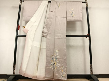 平和屋着物●訪問着　草花文　正絹　逸品　AABL8472fy