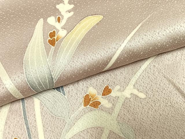 平和屋着物●訪問着　草花文　正絹　逸品　AABL8472fy