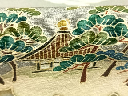 平和屋着物●豪華黒留袖　作家物　風景文　暈し染め　正絹　逸品　未使用　AABL8483fy