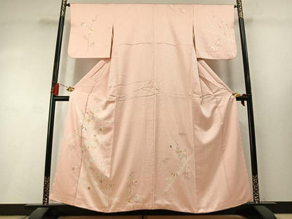 平和屋着物●創業460年・千總　訪問着　絞り　松　枝梅文　金彩　正絹　逸品　AABL8487fy
