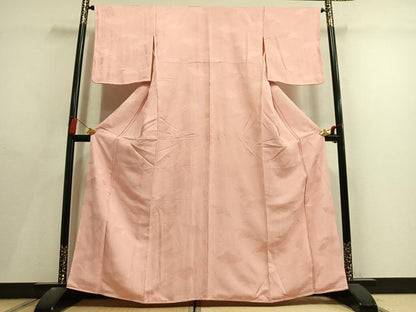 平和屋着物●上質な色無地　舞花地紋　虹色　正絹　逸品　未使用　AABL8492fy