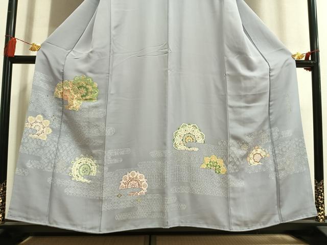 平和屋着物●豪華色留袖　作家物　寿光織　吉祥花文　金糸　正絹　逸品　AABL8493fy