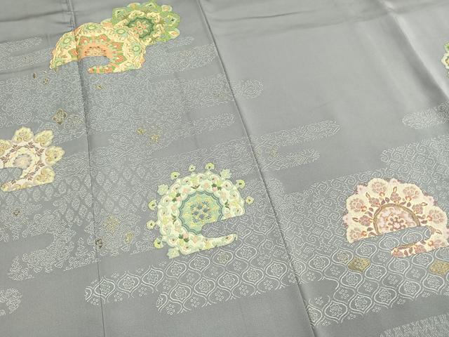 平和屋着物●豪華色留袖　作家物　寿光織　吉祥花文　金糸　正絹　逸品　AABL8493fy