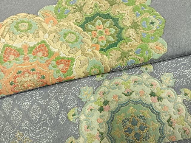 平和屋着物●豪華色留袖　作家物　寿光織　吉祥花文　金糸　正絹　逸品　AABL8493fy