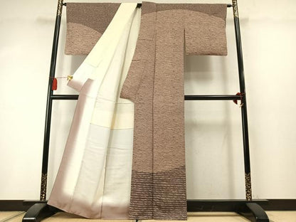 平和屋着物●訪問着　作家物　抽象文様　正絹　逸品　AABL8498fy