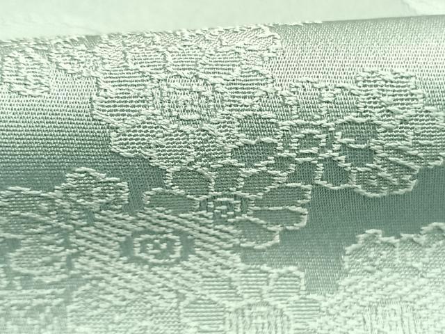 平和屋着物●豪華色留袖　総刺繍　風景花地紋　白藍色　正絹　逸品　AABL8499fy