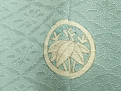 平和屋着物●豪華色留袖　総刺繍　風景花地紋　白藍色　正絹　逸品　AABL8499fy