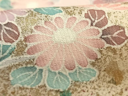 平和屋着物●訪問着　草花文　暈し染め　金銀彩　正絹　逸品　AABL8502fy