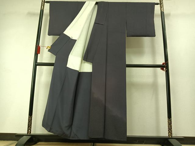 平和屋着物●訪問着　雪輪市松文様　暈し染め　正絹　逸品　AABL8509fy