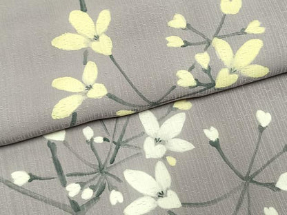 平和屋着物●訪問着　手描き　枝花文　正絹　逸品　AABL8510fy