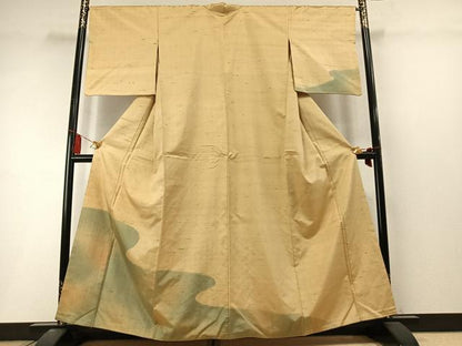 平和屋着物●訪問着　紬地　霞文　正絹　逸品　AABL8512fy