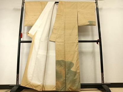 平和屋着物●訪問着　紬地　霞文　正絹　逸品　AABL8512fy