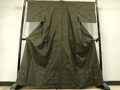 平和屋着物●本場大島紬　9マルキ　成り物　正絹　逸品　AABL8525fy