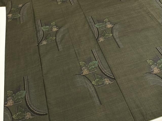 平和屋着物●本場大島紬　9マルキ　成り物　正絹　逸品　AABL8525fy