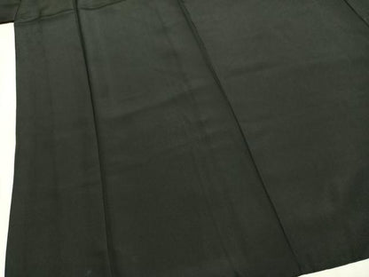 平和屋着物●男性　黒紋付　羽織セット　正絹　逸品　AABL8527fy
