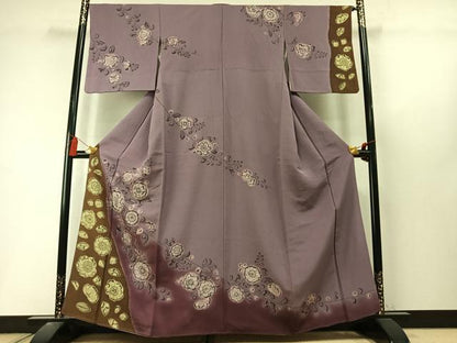 平和屋着物●訪問着　絞り　辻が花　暈し染め　正絹　逸品　AABL8530fy