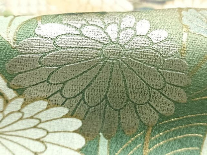 平和屋着物●訪問着　扇面花文　暈し染め　金銀彩　正絹　逸品　AABL8533fy