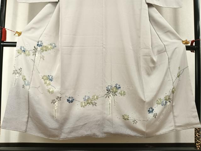 平和屋着物▼訪問着　友禅　作家物　枝松文　暈し染め　正絹　逸品　未使用　AABL8534fy