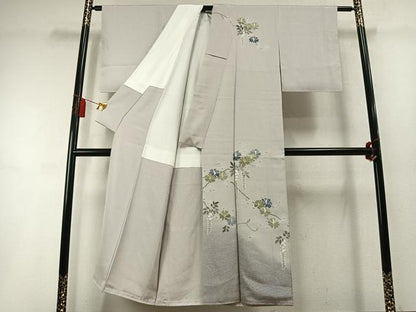 平和屋着物▼訪問着　友禅　作家物　枝松文　暈し染め　正絹　逸品　未使用　AABL8534fy