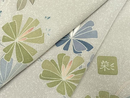 平和屋着物▼訪問着　友禅　作家物　枝松文　暈し染め　正絹　逸品　未使用　AABL8534fy