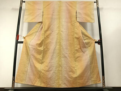 平和屋着物●上質な紬　霞文　正絹　逸品　AABL8536fy