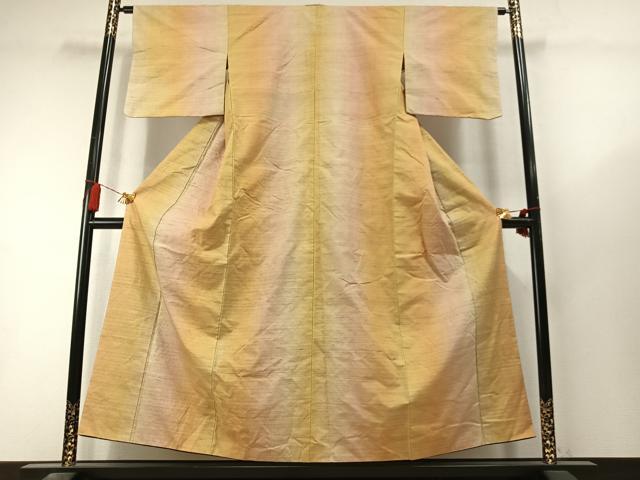 平和屋着物●上質な紬　霞文　正絹　逸品　AABL8536fy