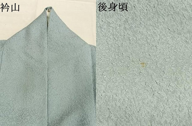 平和屋着物●上質な色無地　紋意匠　水色　正絹　逸品　AABL8543fy