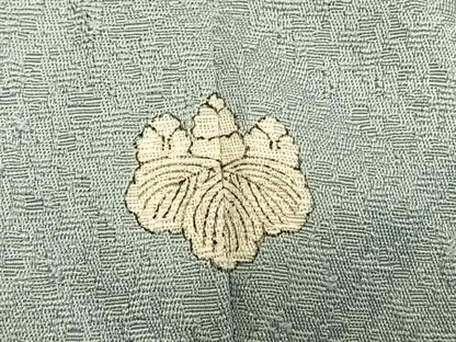 平和屋着物●上質な色無地　紋意匠　水色　正絹　逸品　AABL8543fy