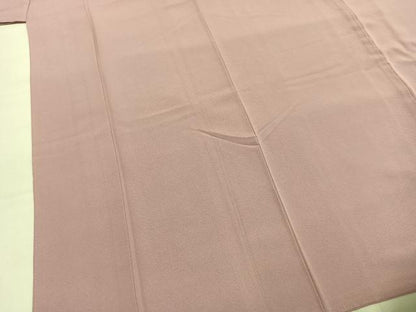 平和屋着物●上質な色無地　薄柿色　正絹　逸品　未使用　AABL8558fy