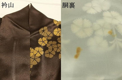 平和屋着物●豪華振袖　駒刺繍　鞠舞花文　暈し染め　金彩　正絹　逸品　AABL8565fy