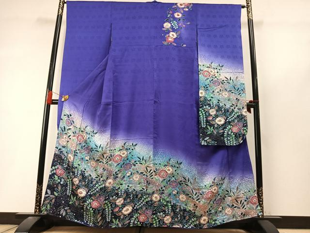 平和屋着物●豪華振袖　作家物　辻が花　絞り　暈し染め　金彩　正絹　逸品　AABL8572fy