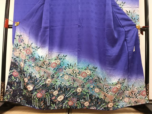 平和屋着物●豪華振袖　作家物　辻が花　絞り　暈し染め　金彩　正絹　逸品　AABL8572fy