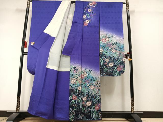 平和屋着物●豪華振袖　作家物　辻が花　絞り　暈し染め　金彩　正絹　逸品　AABL8572fy