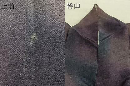 平和屋着物●上質な小紋　霞文　暈し染め　鬼しぼ縮緬　正絹　逸品　AABL8576fy