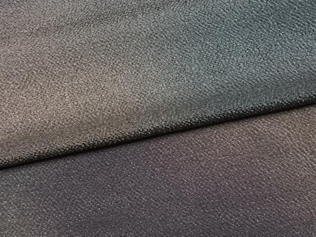 平和屋着物●上質な小紋　霞文　暈し染め　鬼しぼ縮緬　正絹　逸品　AABL8576fy