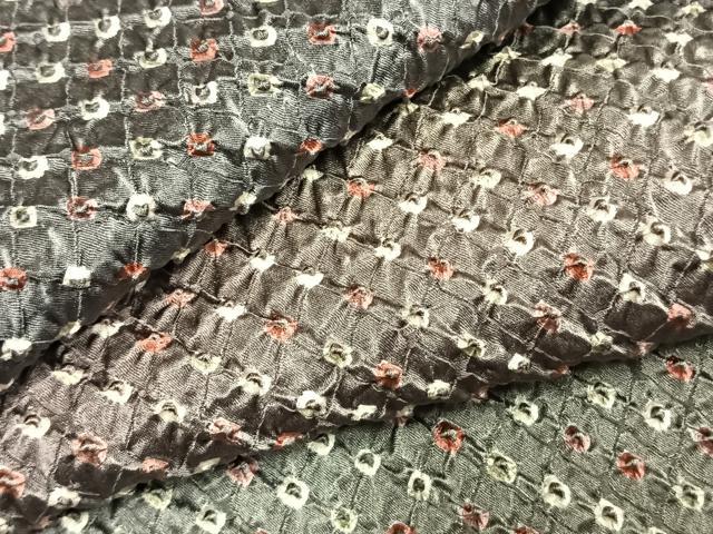 平和屋着物●上質な小紋　総絞り　暈し染め　正絹　逸品　AABL8577fy