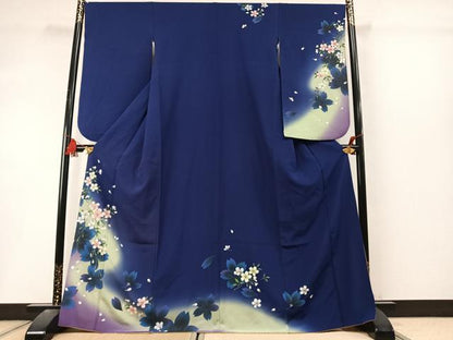 平和屋着物●小振袖　二尺袖　舞桜文　暈し染め　AABL8596fy