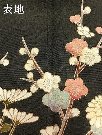 平和屋着物●豪華黒留袖　作家物　花鳥文　金彩　正絹　逸品　AABL8603fy