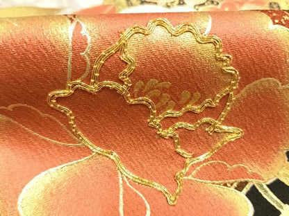 平和屋着物●豪華振袖　絞り　駒刺繍　草花文　金彩　正絹　逸品　AABL8605fy